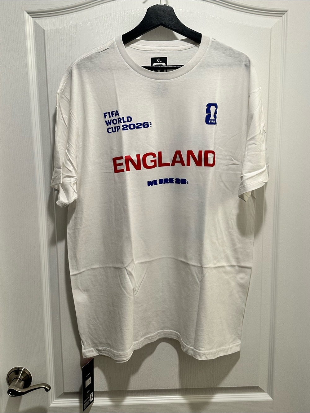 FIFA World Cup 2026 Authentic England White T-Shirt, Size XL